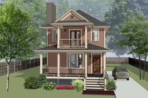 Southern Exterior - Front Elevation Plan #79-227