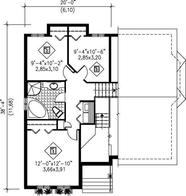 Home Plan - European Floor Plan - Upper Floor Plan #25-309