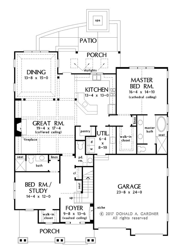 Architectural House Design - Farmhouse Floor Plan - Main Floor Plan #929-1035