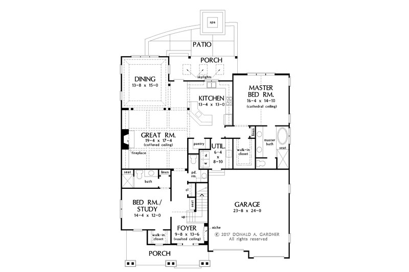 Dream House Plan - Floor Plan - Main Floor for Farmhouse House Plan #929-1035 - 4 bed, 4.5 bath