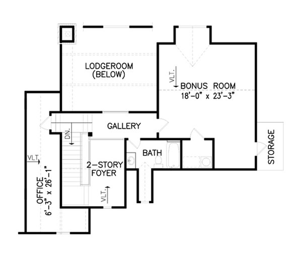 Architectural House Design - Craftsman Floor Plan - Upper Floor Plan #54-530