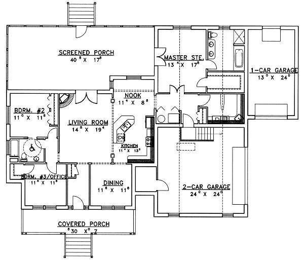 Country Floor Plan - Main Floor Plan #117-568