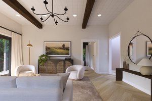 Interior - Family Room for Country House Plan #1064-370 - 1 bed, 1.5 bath