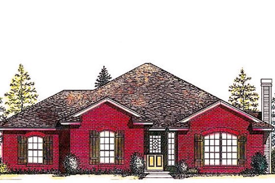 Exterior - Front Elevation for Traditional House Plan #310-809 - 3 bed, 2 bath