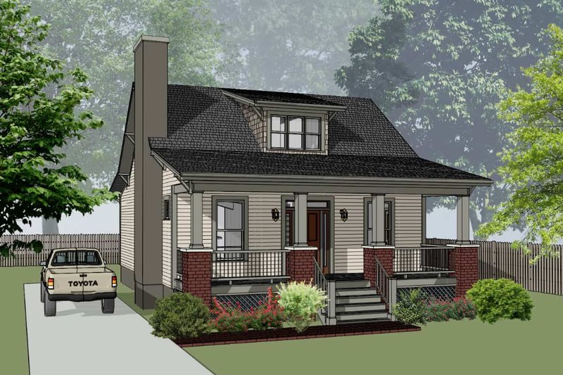 Home Plan - Bungalow Exterior - Front Elevation Plan #79-326