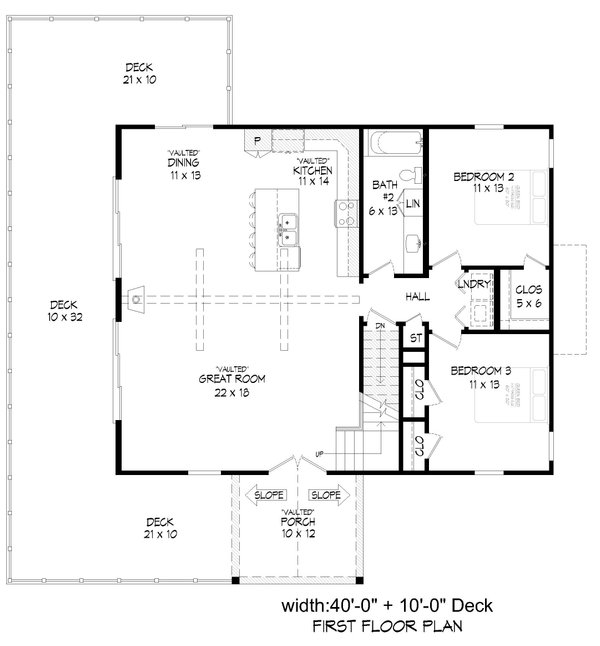 Traditional Floor Plan - Main Floor Plan #932-428