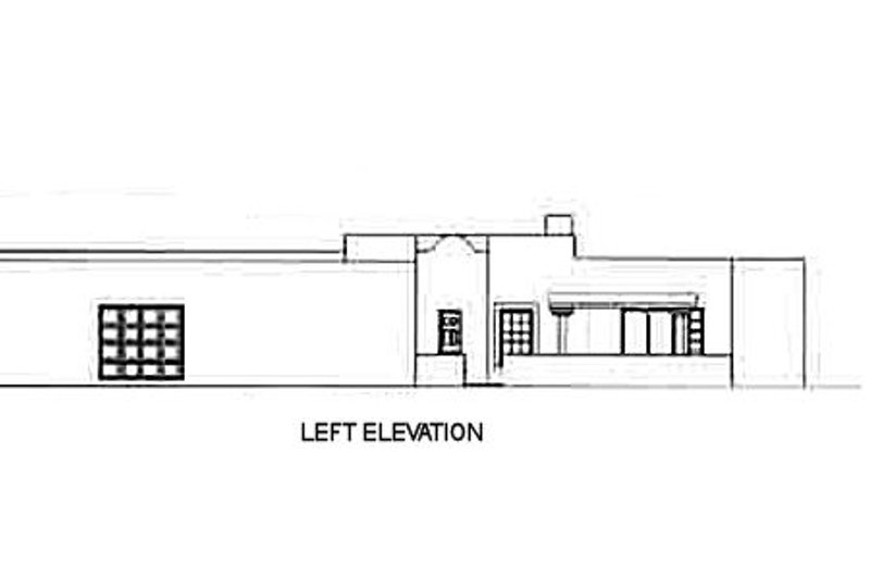 House Blueprint - Exterior - Other Elevation for Adobe / Southwestern House Plan #1-558 - 4 bed, 2.5 bath