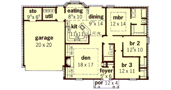European Floor Plan - Main Floor Plan #16-119