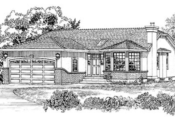 Exterior - Front Elevation for Traditional House Plan #47-246 - 3 bed, 2 bath