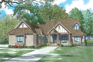 Country Exterior - Front Elevation Plan #17-2596