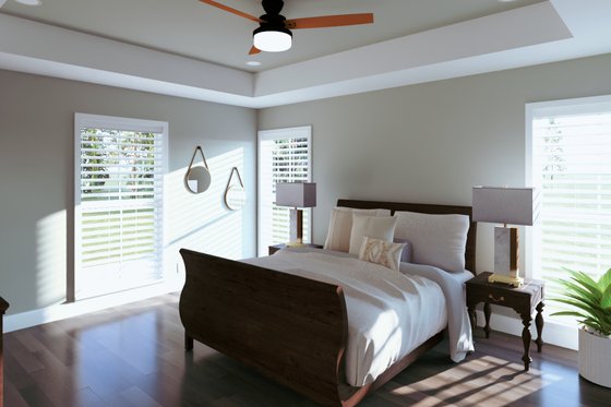 Interior - Master Bedroom for Farmhouse House Plan #44-281 - 4 bed, 3 bath