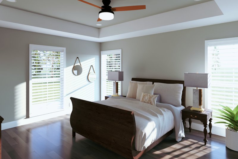 House Design - Interior - Master Bedroom for Farmhouse House Plan #44-281 - 4 bed, 3 bath