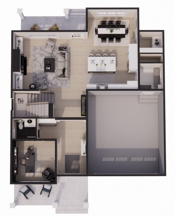 Farmhouse Floor Plan - Main Floor Plan #51-1351