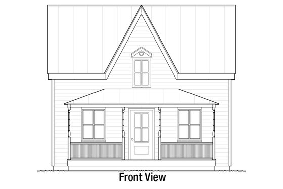 Exterior - Front Elevation 3 for Cottage House Plan #915-14 - 3 bed, 1.5 bath