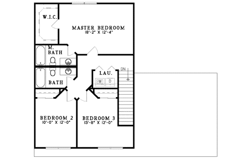 House Plan Design - Floor Plan - Upper Floor for Traditional House Plan #17-429 - 3 bed, 2.5 bath