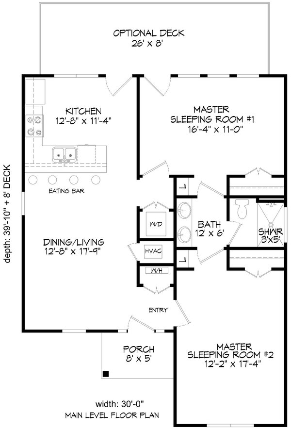 Craftsman Floor Plan - Main Floor Plan #932-1039