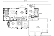 European Style House Plan - 3 Beds 3.5 Baths 4394 Sq/Ft Plan #51-188 