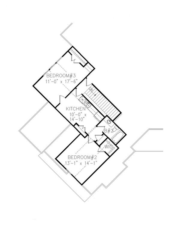 House Plan Design - Craftsman Floor Plan - Upper Floor Plan #54-502
