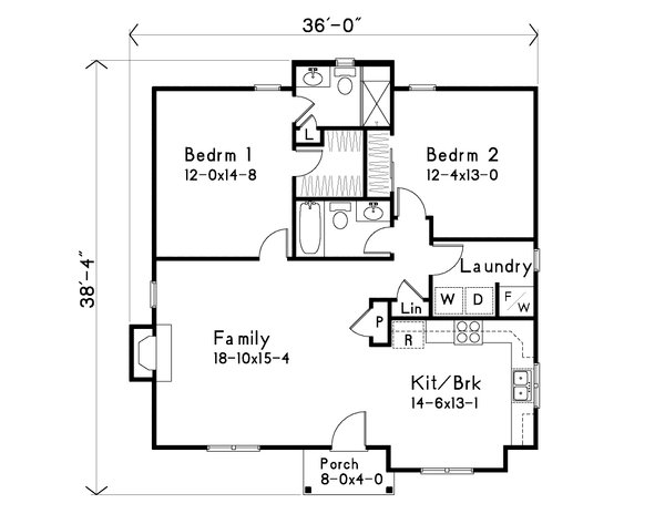 Cottage Floor Plan - Main Floor Plan #22-634