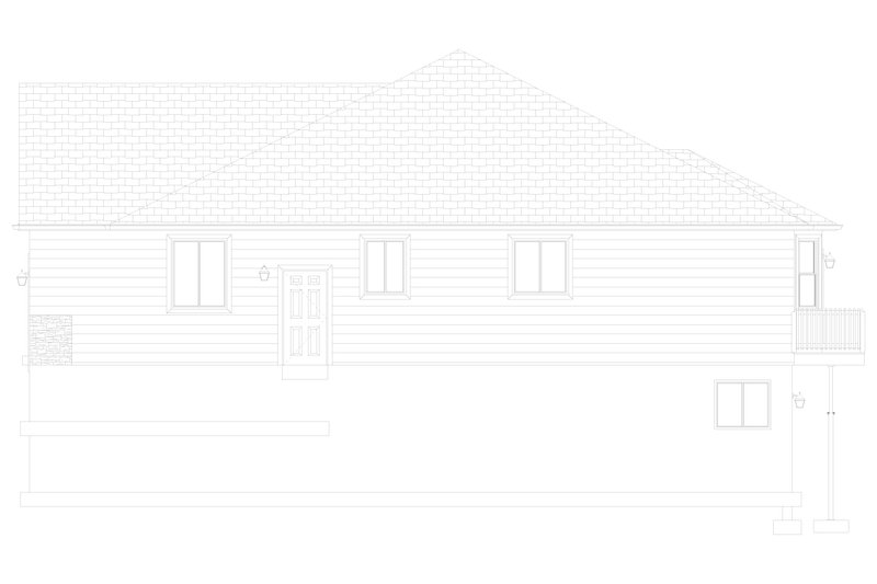 House Plan Design - Exterior - Other Elevation 1 for Ranch House Plan #1060-5 - 5 bed, 3 bath