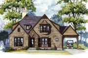 European Style House Plan - 4 Beds 4 Baths 4415 Sq/Ft Plan #429-44 