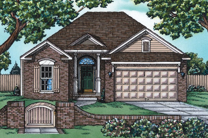 Home Plan - Traditional Exterior - Front Elevation Plan #20-408