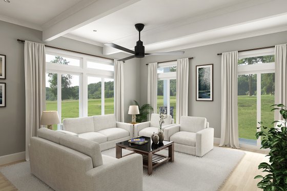 Interior - Family Room for Cottage House Plan #45-619 - 3 bed, 2.5 bath