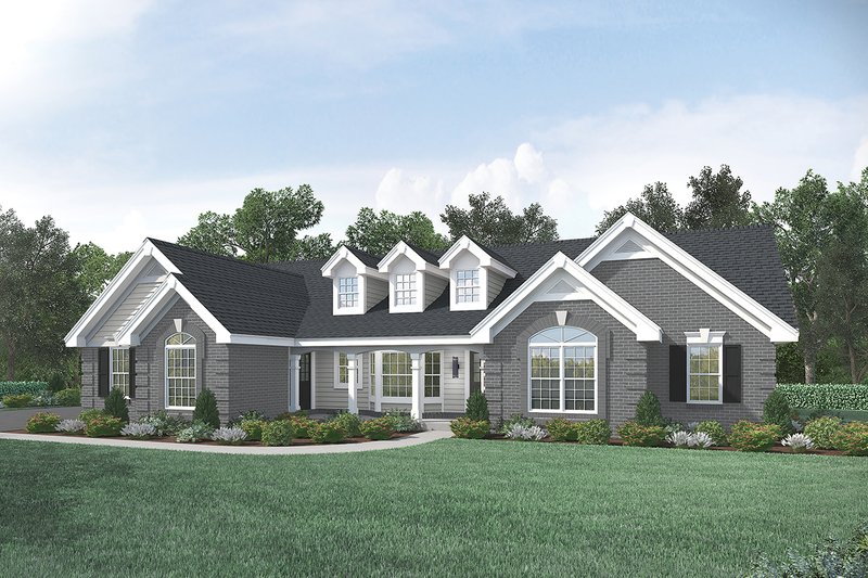 Home Plan - Country Exterior - Front Elevation Plan #57-351