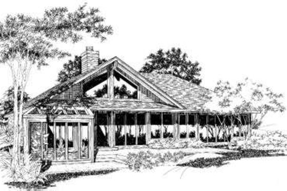 Exterior - Front Elevation for Contemporary House Plan #320-105 - 3 bed, 2 bath