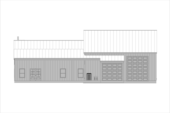Exterior - Rear Elevation 1 for Barndominium House Plan #1127-14 - 3 bed, 2.5 bath