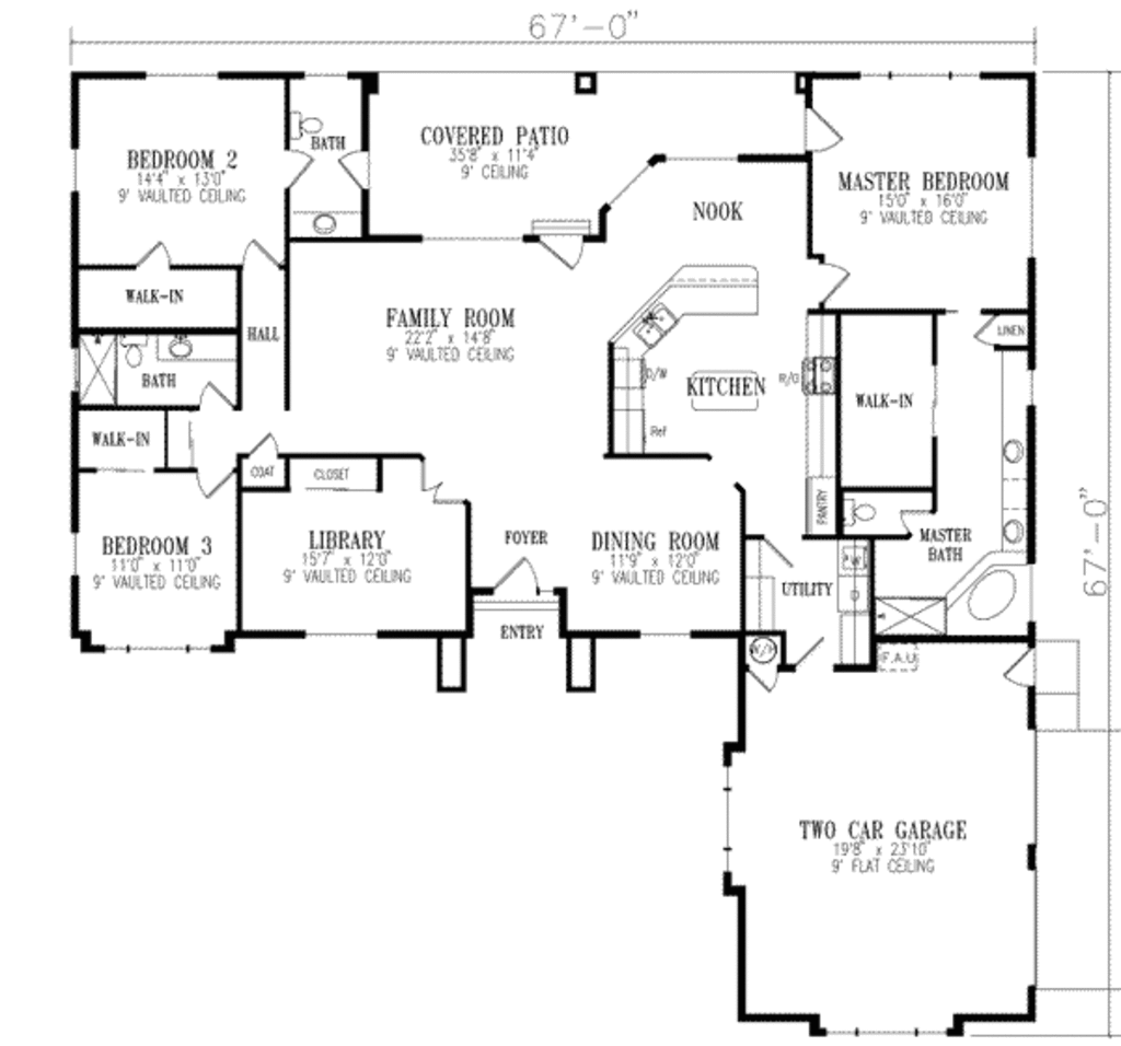 Adobe / Southwestern Style House Plan - 3 Beds 2.5 Baths 2372 Sq/Ft ...