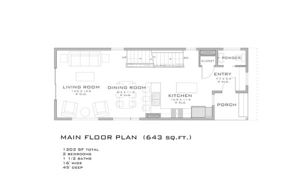 Modern Floor Plan - Main Floor Plan #909-3