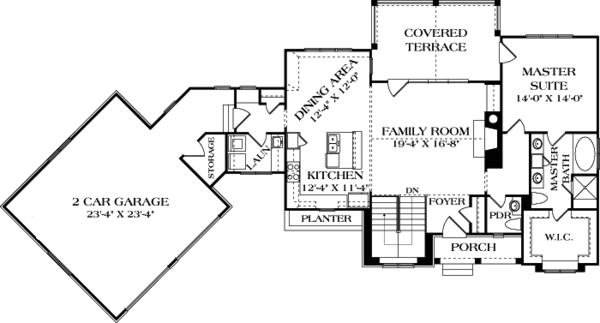 European Floor Plan - Main Floor Plan #453-57