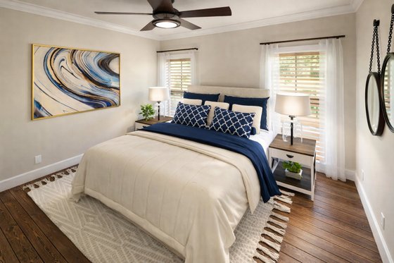 Interior - Bedroom 1 for Farmhouse House Plan #44-310 - 3 bed, 2 bath