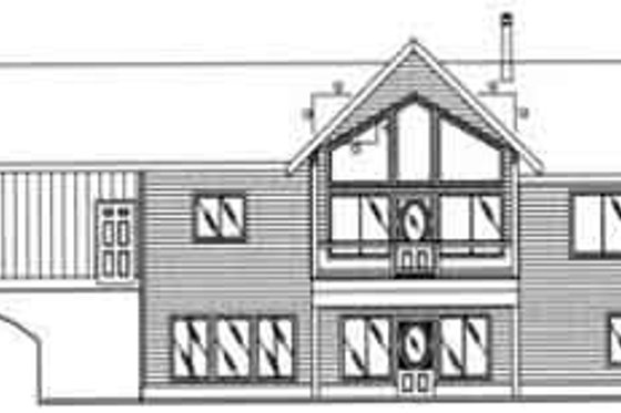 Exterior - Rear Elevation for Traditional House Plan #117-281 - 3 bed, 2.5 bath