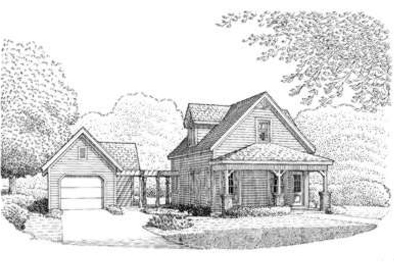 Architectural House Design - Country Exterior - Front Elevation Plan #410-172