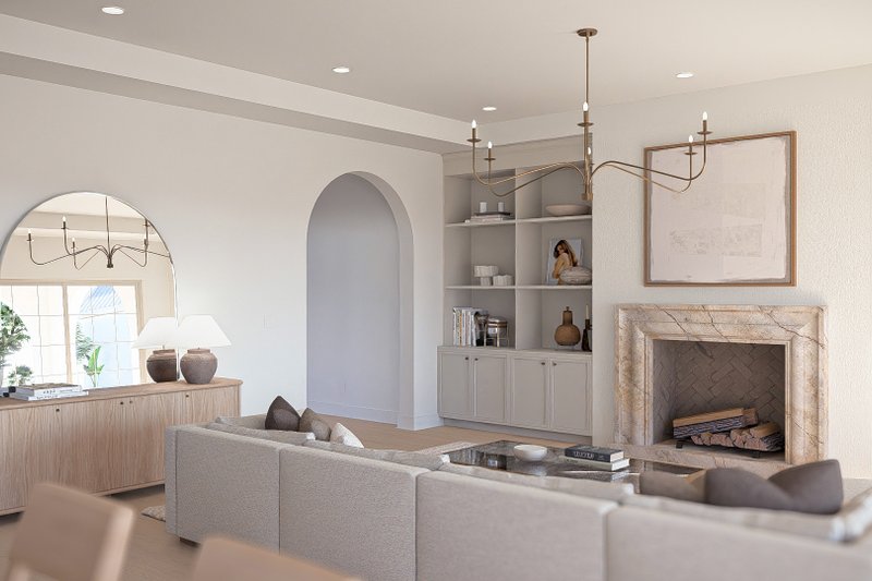 Dream House Plan - Interior - Family Room 1 for Beach House Plan #455-810 - 5 bed, 7 bath