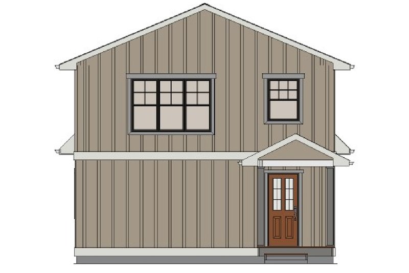 Dream House Plan - Exterior - Rear Elevation for Cabin House Plan #126-267 - 2 bed, 2 bath