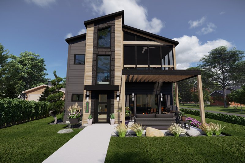 Dream House Plan - Modern Exterior - Front Elevation Plan #1075-20