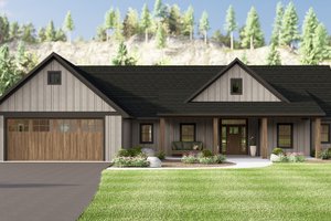 Ranch Exterior - Front Elevation Plan #1064-339