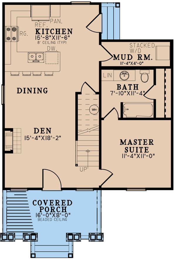 House Plan Design - Country Floor Plan - Main Floor Plan #923-280
