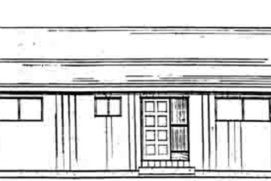 Exterior - Rear Elevation for Cottage House Plan #126-110 - 2 bed, 1 bath