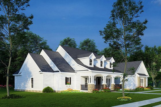 Exterior - Front Elevation 4 for Farmhouse House Plan #923-269 - 4 bed, 3 bath