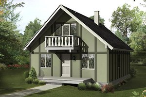 Cottage Exterior - Front Elevation Plan #57-480