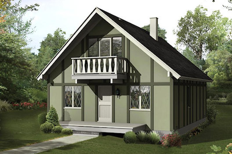 Cottage Style House Plan - 4 Beds 2 Baths 1280 Sq/Ft Plan #57-480