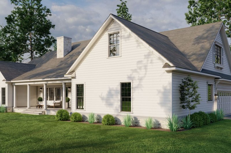 Architectural House Design - Exterior - Rear Elevation 2 for Country House Plan #17-421 - 4 bed, 3 bath