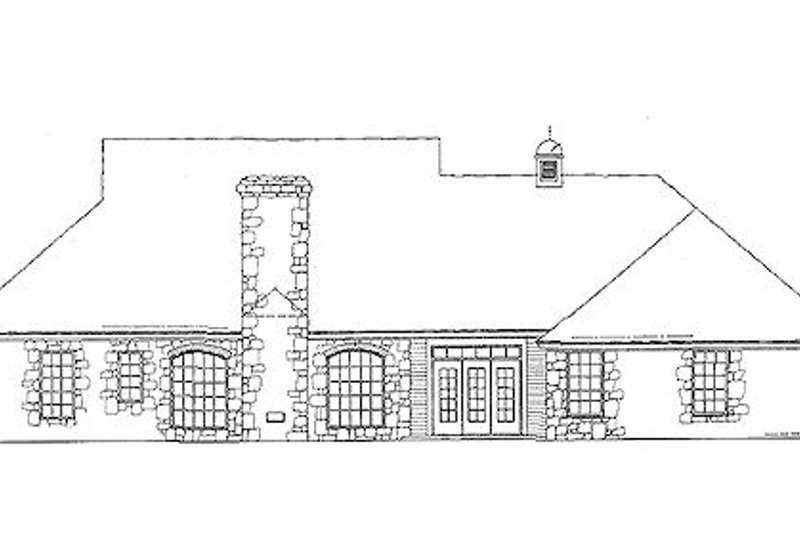Home Plan - Exterior - Rear Elevation for European House Plan #310-618 - 4 bed, 2.5 bath