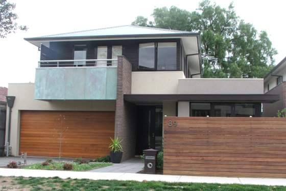 Exterior - Front Elevation for Modern House Plan #496-5 - 4 bed, 2.5 bath