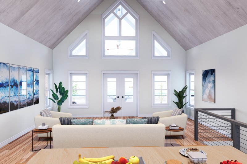 House Blueprint - Interior - Family Room 1 for Beach House Plan #932-1453 - 3 bed, 2 bath