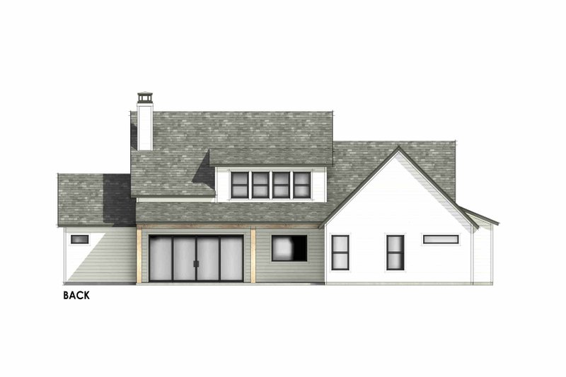 Dream House Plan - Exterior - Rear Elevation 1 for Farmhouse House Plan #1096-207 - 4 bed, 3.5 bath